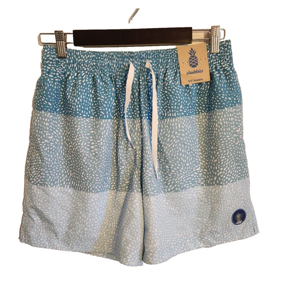 Chubbies 7” Classic Swim Trunks Medium The Whale Sharks Blue NWT - Picture 2 of 6